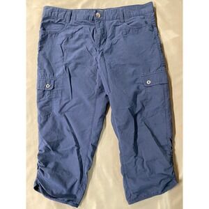 Woolrich Cargo Capri Cropped Pants Outdoor Hiking Blue Women's Size‎ 8